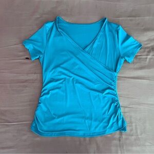 Blue Women's Wrap Top